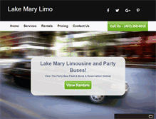 Tablet Screenshot of lake-mary-limo.com